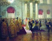 Ilya Repin Wedding of Nicholas II and Alexandra Fyodorovna, oil painting reproduction